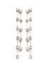Main View - Click To Enlarge - KENNETH JAY LANE - Linear glass crystal asymmetric clip earrings