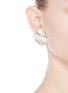 Figure View - Click To Enlarge - KENNETH JAY LANE - Glass crystal gold plated shell clip earrings