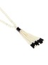 Detail View - Click To Enlarge - KENNETH JAY LANE - Beaded pavé tassel pendant glass pearl necklace