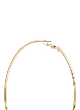 Detail View - Click To Enlarge - KENNETH JAY LANE - Gold plated large hoop earrings