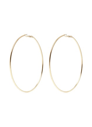 Main View - Click To Enlarge - KENNETH JAY LANE - Gold plated large hoop earrings