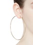 Figure View - Click To Enlarge - KENNETH JAY LANE - Gold plated large hoop earrings