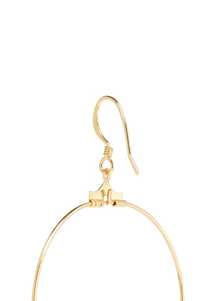 Detail View - Click To Enlarge - KENNETH JAY LANE - Resin bead gold plated hoop earrings