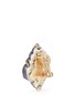Detail View - Click To Enlarge - KENNETH JAY LANE - Gold plated glass crystal shell clip earrings