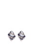 Main View - Click To Enlarge - KENNETH JAY LANE - Gold plated glass crystal shell clip earrings