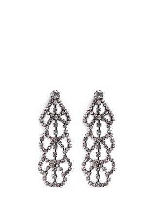 Main View - Click To Enlarge - KENNETH JAY LANE - Glass crystal lace drop earrings