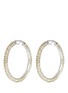Main View - Click To Enlarge - KENNETH JAY LANE - Glass crystal rhodium plated hoop clip earrings
