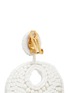 Detail View - Click To Enlarge - KENNETH JAY LANE - Beaded gypsy hoop clip earrings