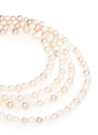 Detail View - Click To Enlarge - KENNETH JAY LANE - Tiered glass pearl necklace
