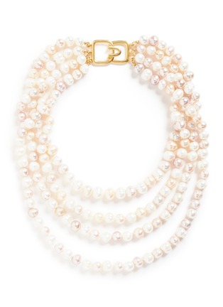 Main View - Click To Enlarge - KENNETH JAY LANE - Tiered glass pearl necklace