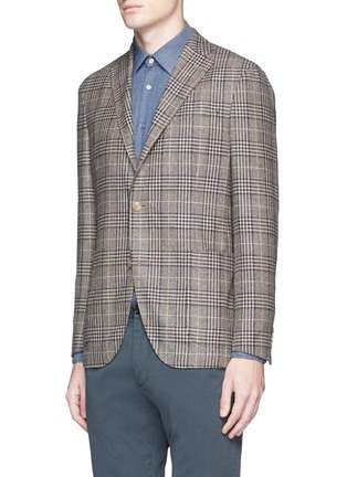 Front View - Click To Enlarge - BOGLIOLI - K-Jacket' Glen plaid soft blazer
