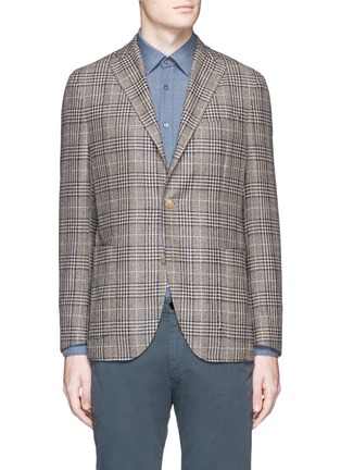 Main View - Click To Enlarge - BOGLIOLI - K-Jacket' Glen plaid soft blazer