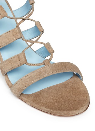 Detail View - Click To Enlarge - FRANCES VALENTINE - 'Jadesu' lace-up suede sandals