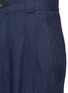 Detail View - Click To Enlarge - HAIDER ACKERMANN - Pleated high waist cropped linen pants