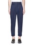 Main View - Click To Enlarge - HAIDER ACKERMANN - Pleated high waist cropped linen pants
