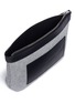 Detail View - Click To Enlarge - ALEXANDER WANG - Leather trim canvas zip pouch