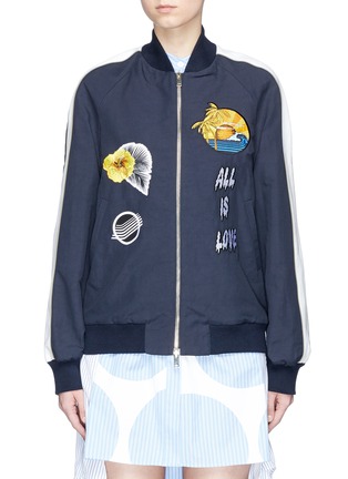 Main View - Click To Enlarge - STELLA MCCARTNEY - 'Lorinda' embroidered patch bomber jacket