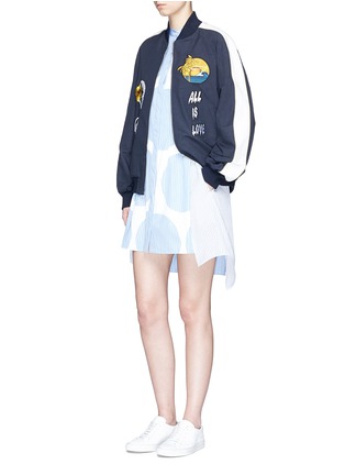 Figure View - Click To Enlarge - STELLA MCCARTNEY - 'Lorinda' embroidered patch bomber jacket