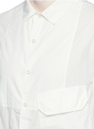 Detail View - Click To Enlarge - ZIGGY CHEN - Bib front cotton poplin shirt