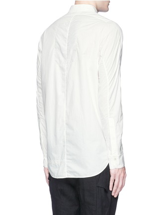 Back View - Click To Enlarge - ZIGGY CHEN - Bib front cotton poplin shirt