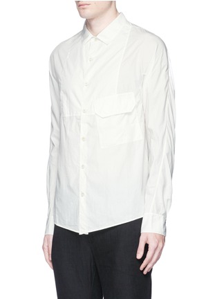 Front View - Click To Enlarge - ZIGGY CHEN - Bib front cotton poplin shirt
