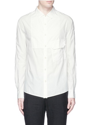 Main View - Click To Enlarge - ZIGGY CHEN - Bib front cotton poplin shirt