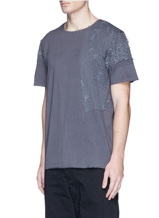 Front View - Click To Enlarge - BY WALID - Lace panel T-shirt
