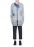 Main View - Click To Enlarge - BY WALID - 'Alex' floral grid crochet blouson jacket