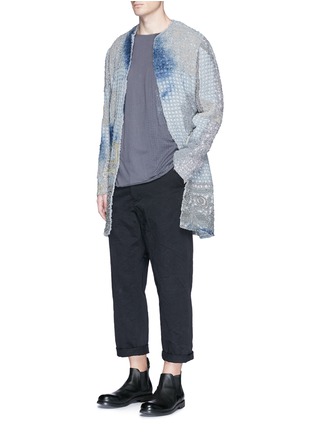 Figure View - Click To Enlarge - BY WALID - 'Alex' floral grid crochet blouson jacket