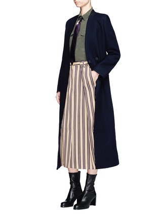 Figure View - Click To Enlarge - DRIES VAN NOTEN - Front vent stripe skirt