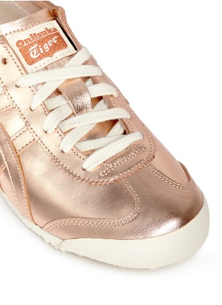 Detail View - Click To Enlarge - ONITSUKA TIGER - 'Mexico 66' unisex metallic leather sneakers