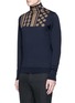 Front View - Click To Enlarge - KOLOR - Arrow dot intarsia wool turtleneck sweater