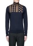 Main View - Click To Enlarge - KOLOR - Arrow dot intarsia wool turtleneck sweater