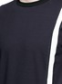Detail View - Click To Enlarge - KOLOR - Contrast stripe tech jersey T-shirt