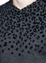 Detail View - Click To Enlarge - KOLOR - Leopard velvet flock print V-neck sweater