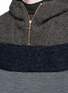 Detail View - Click To Enlarge - KOLOR - Bouclé yoke half zip hoodie
