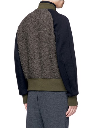 Back View - Click To Enlarge - KOLOR - Wool bouclé varsity jacket