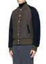 Front View - Click To Enlarge - KOLOR - Wool bouclé varsity jacket