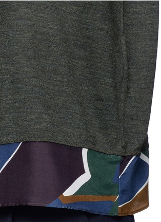 Detail View - Click To Enlarge - KOLOR - Camouflage print hem wool sweater