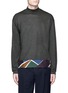 Main View - Click To Enlarge - KOLOR - Camouflage print hem wool sweater