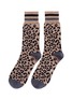 Main View - Click To Enlarge - KOLOR - Leopard intarsia wool socks
