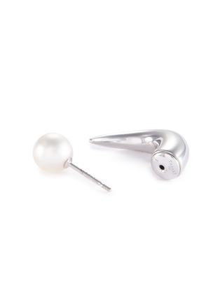 Detail View - Click To Enlarge - TASAKI - 'Refined Rebellion Horn' Akoya pearl claw earrings