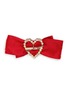 Figure View - Click To Enlarge - LANVIN - 'Courtney' convertible heart brooch ribbon necklace set