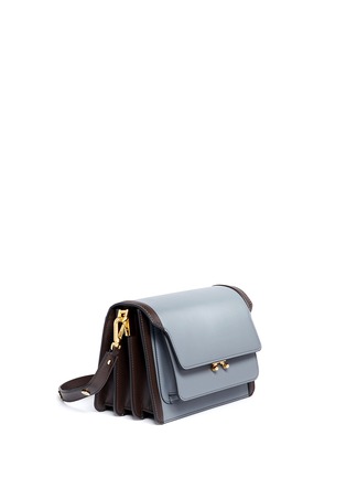 Front View - Click To Enlarge - MARNI - 'Trunk' colourblock leather flap bag