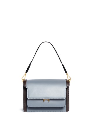 Figure View - Click To Enlarge - MARNI - 'Trunk' colourblock leather flap bag