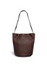 Back View - Click To Enlarge - MARNI - Small pebbled leather bucket bag