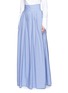 Front View - Click To Enlarge - 72722 - 'Morning After' cutout waist chambray maxi skirt