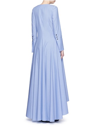 Back View - Click To Enlarge - 72722 - 'Francisican' button down chambray maxi dress