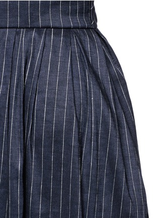 Detail View - Click To Enlarge - 72722 - 'Morning After' pinstripe cutout cotton jumpsuit