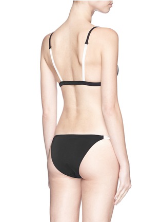 Back View - Click To Enlarge - SO NOIRE - 'Corsica' triple strap triangle bikini set